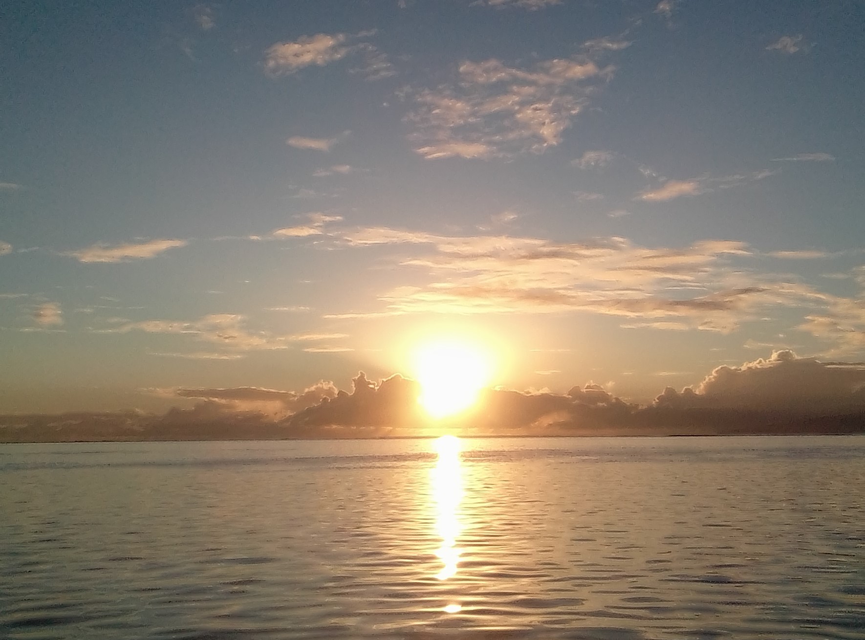 Polynésie coucher de soleil