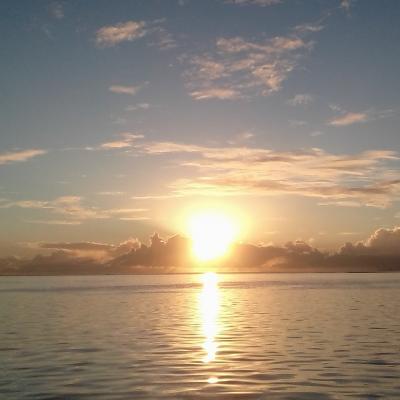 Polynésie coucher de soleil